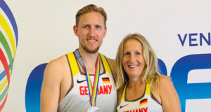 Europa- und Vize-Europameister: Jonas und Mutter Wiebke Baseda. Foto: ein