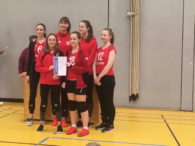 Volleyball-U16-Team aus Fleestedt belegt bei ihren ersten offiziellen Turnier gleich den ersten Platz. Foto: B. Stapelfeldt
