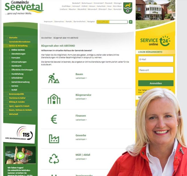 So sieht der neue Online-Auftritt der Gemeinde Seevetal aus. Foto Gemeinde Seevetal