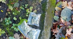 Diese drei Tüten mit Cannabis wurde während des Herbstputzes in Meckelfeld gefunden. Foto: Privat