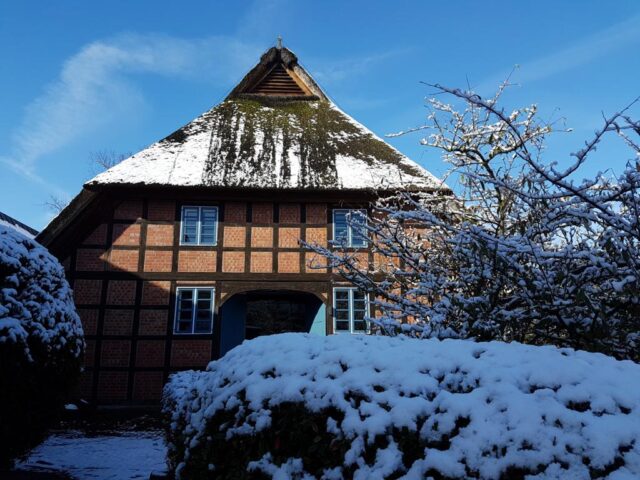 Die Bücherei Seevetal im Winter. Foto: Gemeinde Seevetal