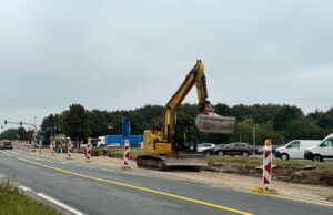 Die Arbeiten an der Baustelle an der Anschlussstelle Maschen gehen voran. Foto: Hamann